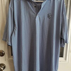 FootJoy Navy and White Striped Polo Shirt